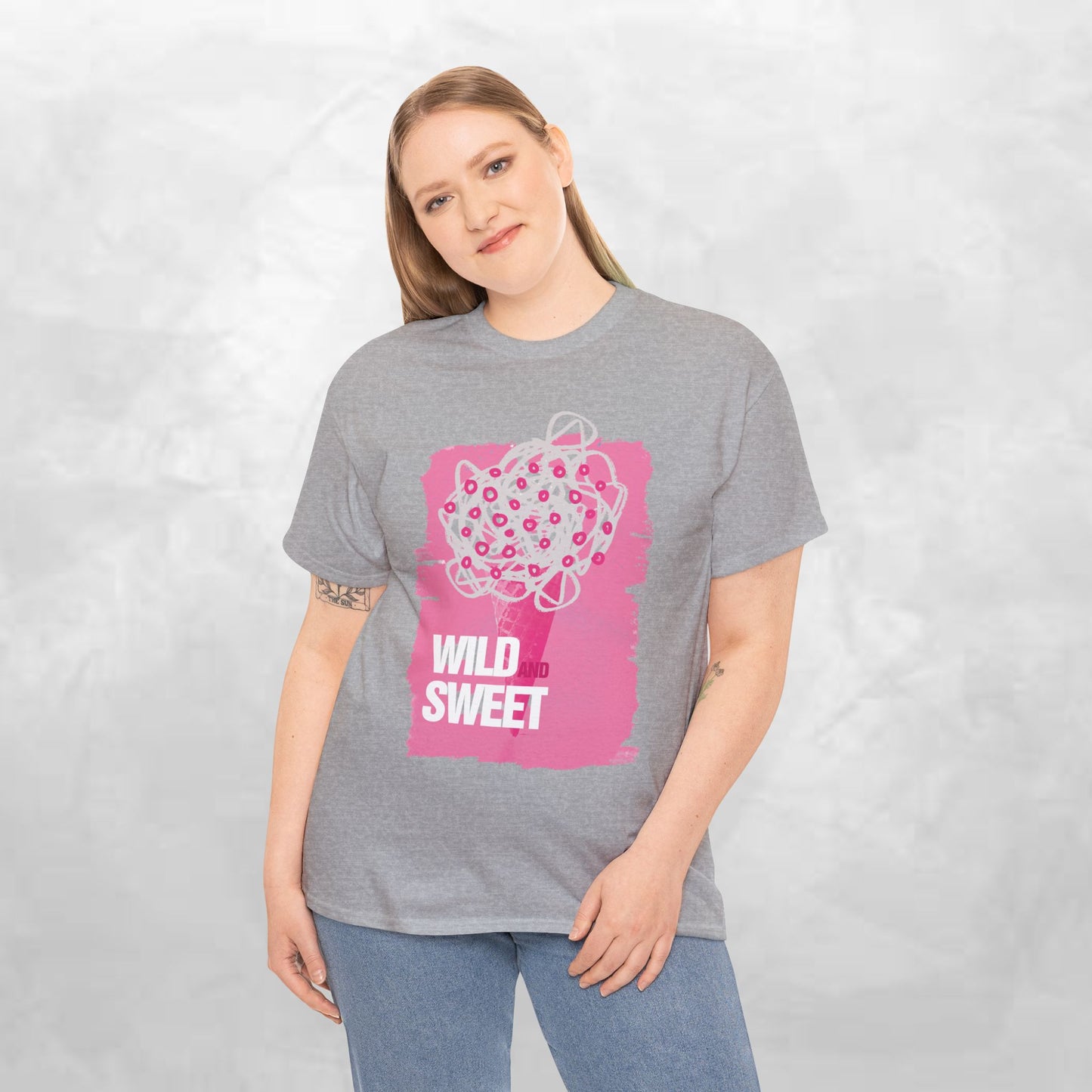 Wild and Sweet Unisex Heavy Cotton Tee - Playful Graphic Shirt for Fun-Loving Individuals