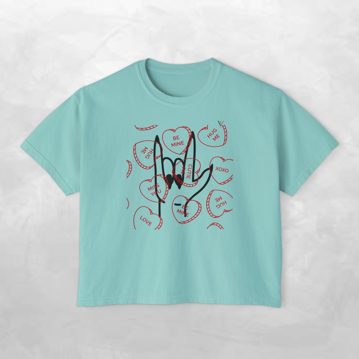 Women's Boxy Tee - Love You Graphic T-Shirt for Valentine's Day & Everyday Wear