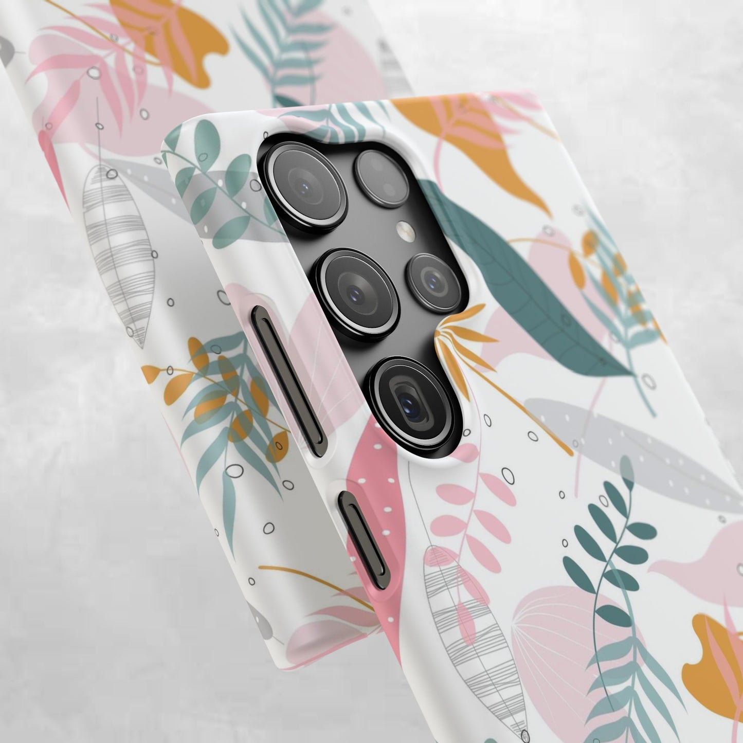 Floral Snap Case - Stylish Phone Protector with Botanical Design