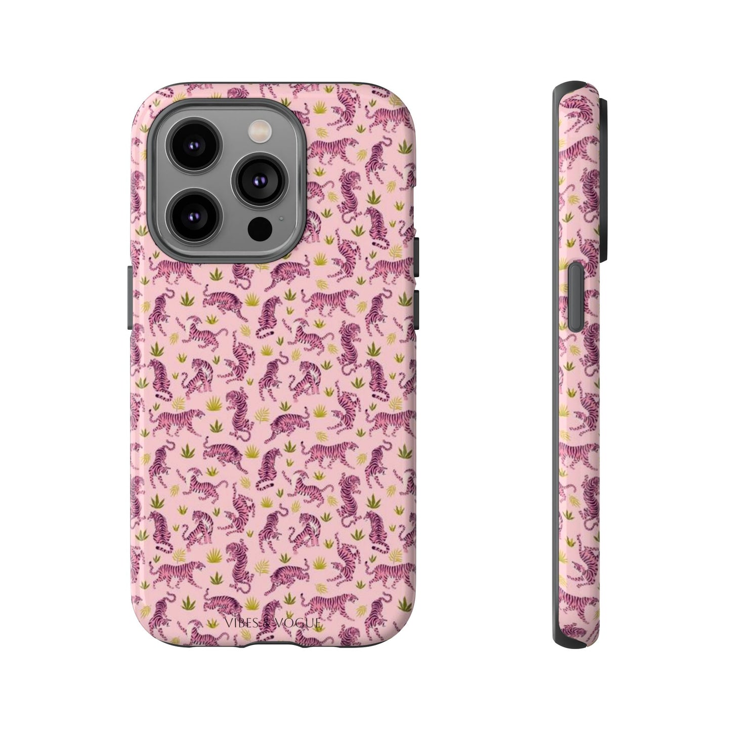 Pink Tiger Pattern Phone Case - Tough Cases