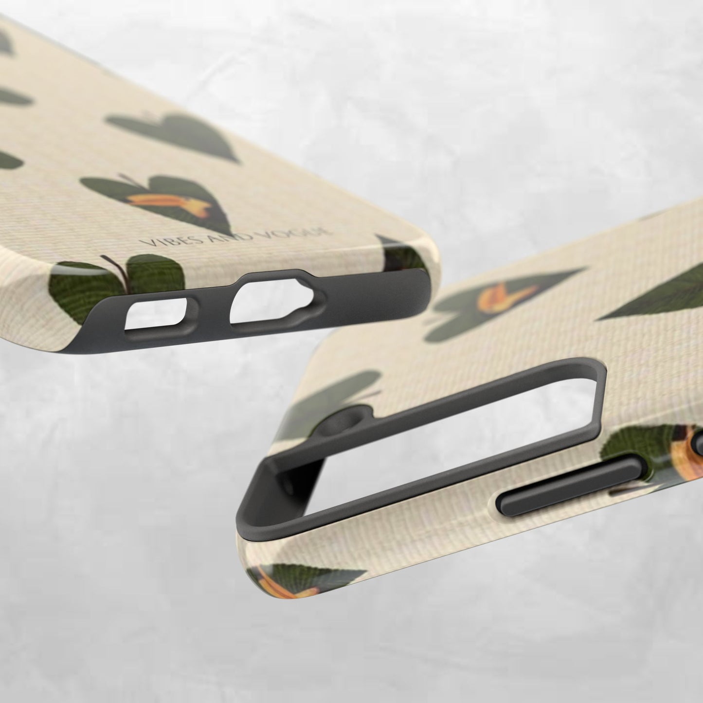 Tough Phone Case — Green Leaf Heart Pattern Tough Phone Case (Vibes and Vogue)