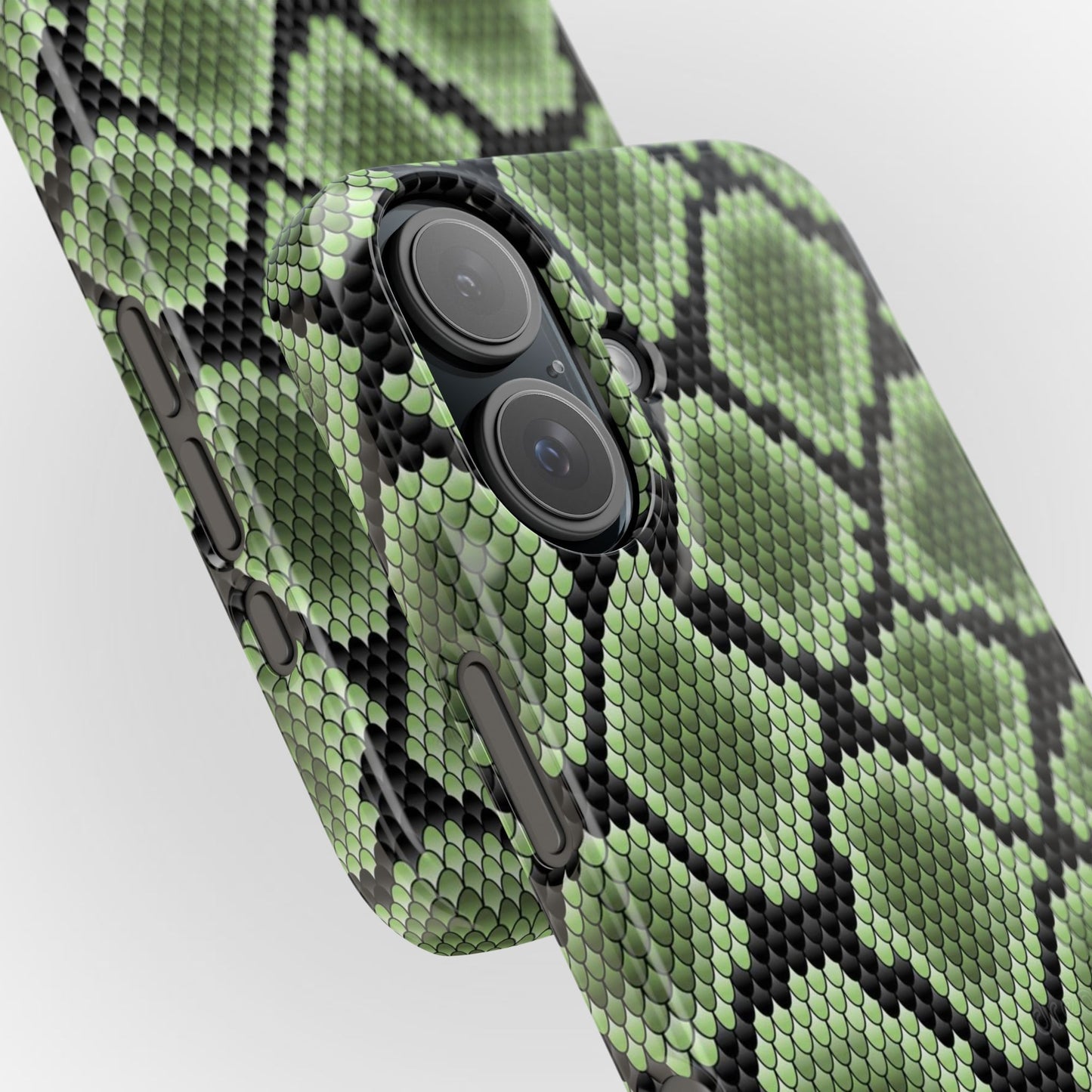 Sleek Green Snake Skin Slim Phone Case - Stylish & Protective for All Occasions