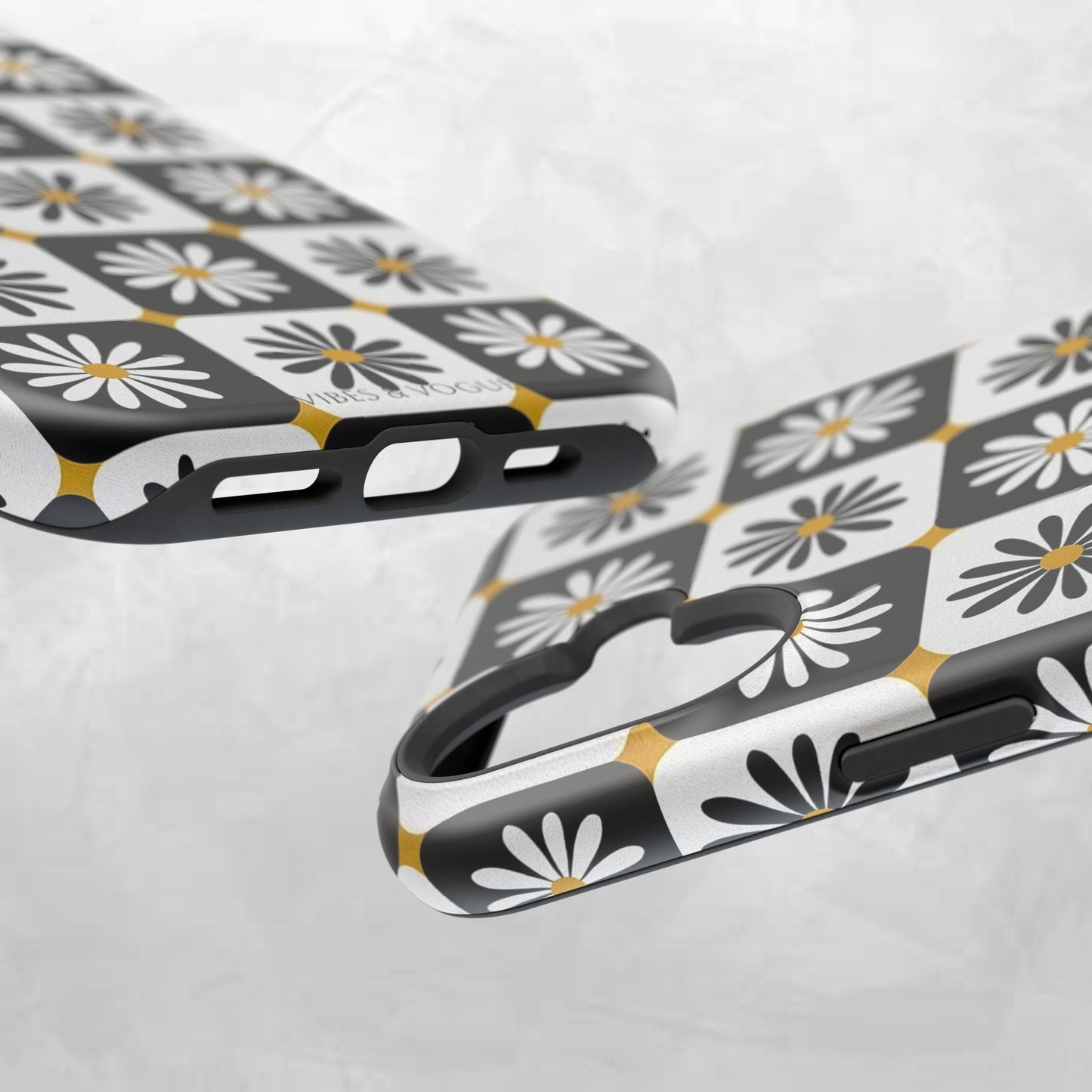 Retro Daisy Magnetic Tough Case - Stylish Protection for Your Phone