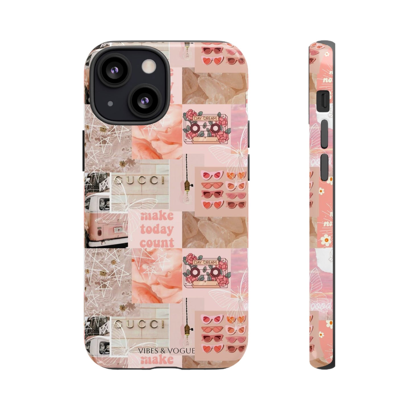 Stylish Phone Case for Trendsetters, Customizable Smartphone Cover, Vibes & Vogue Design, Floral Aesthetic Gift, Unique Tech Accessory