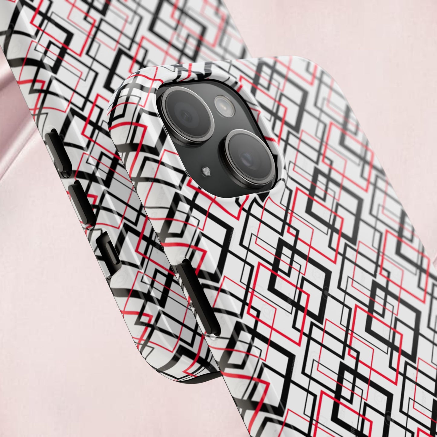 Stylish Geometric Tough Phone Case - Modern Design for Trendsetters
