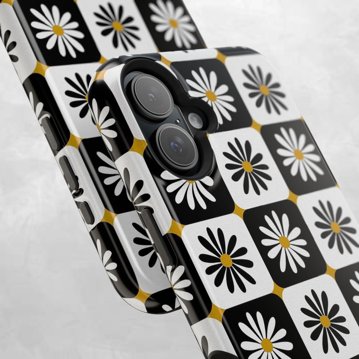 Retro Daisy Magnetic Tough Case - Stylish Protection for Your Phone