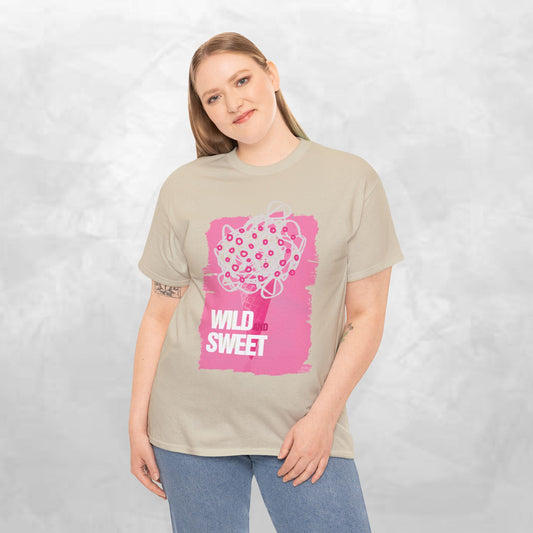 Wild and Sweet Unisex Heavy Cotton Tee - Playful Graphic Shirt for Fun-Loving Individuals
