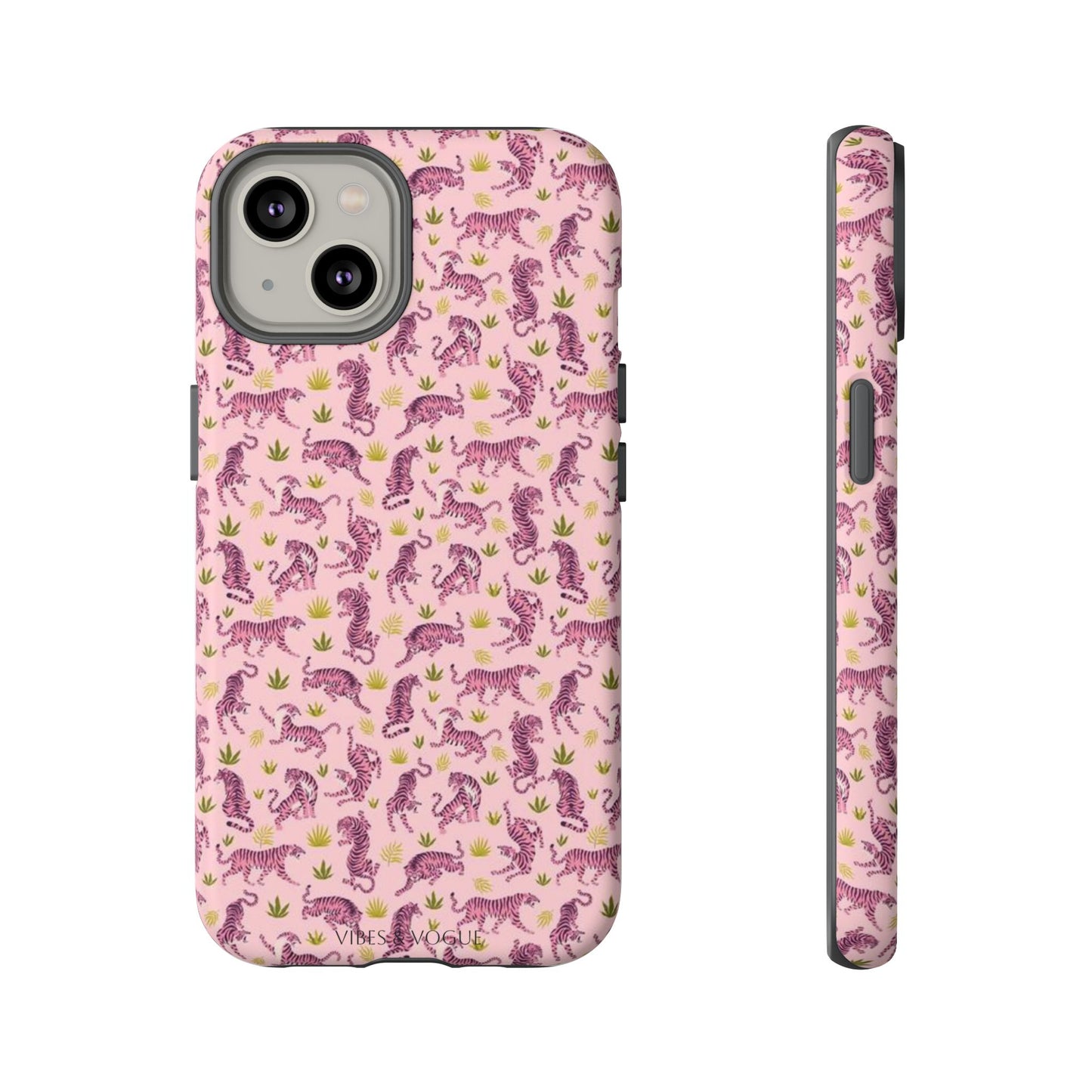 Pink Tiger Pattern Phone Case - Tough Cases