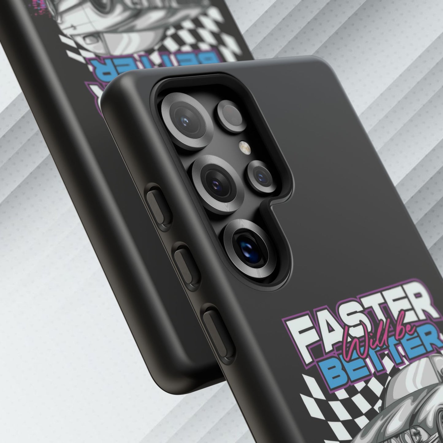 Racing Phone Case - 'Faster Is Better' Design for Car Enthusiasts