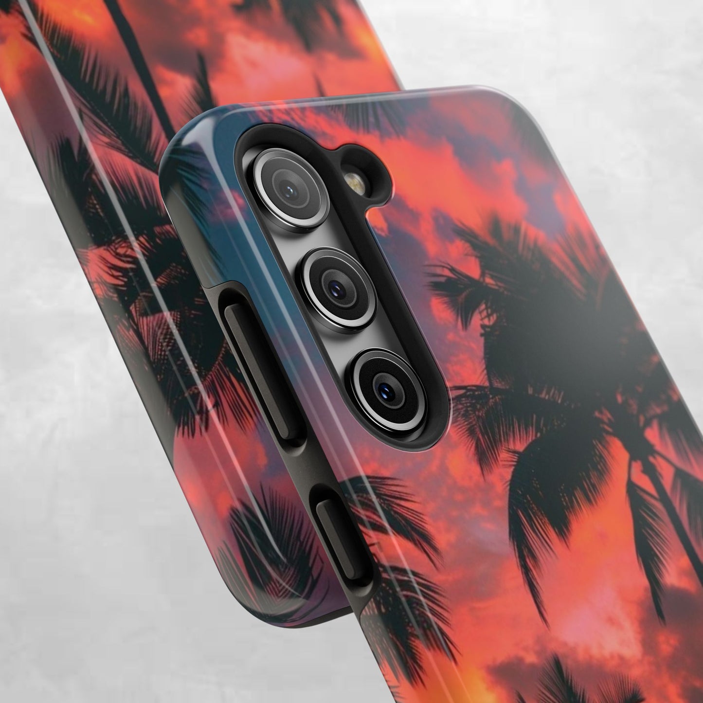 Tropical Sunset Tough Phone Case — Palm Tree Sunset Protective Phone Cover