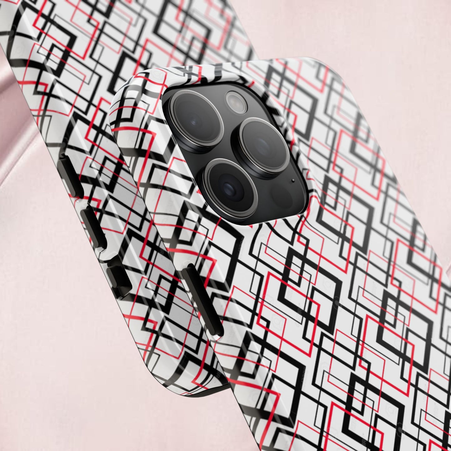 Stylish Geometric Tough Phone Case - Modern Design for Trendsetters