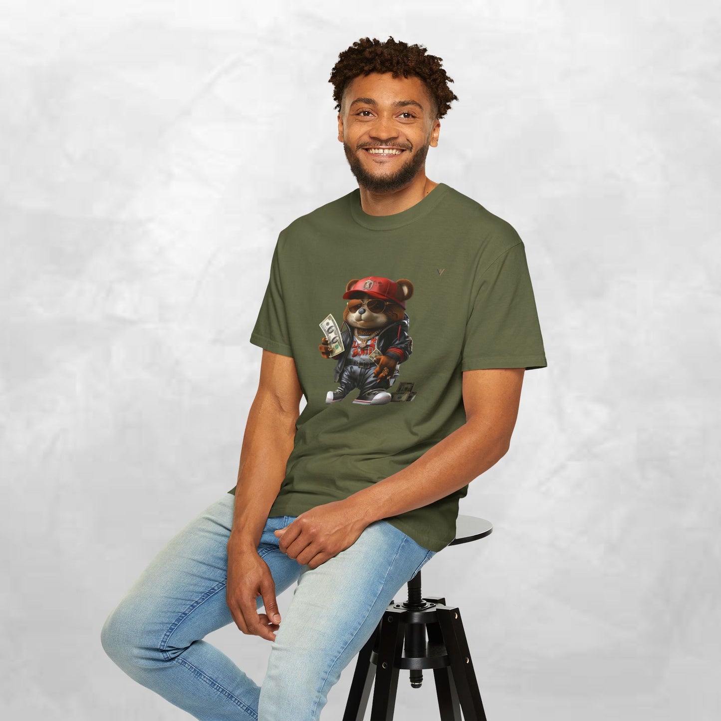 Urban Graffiti Bear T-Shirt, Streetwear Tee, Unisex Graphic Tee, Casual Wear, Gift for Hip-Hop Lovers, Fun and Trendy Fashion