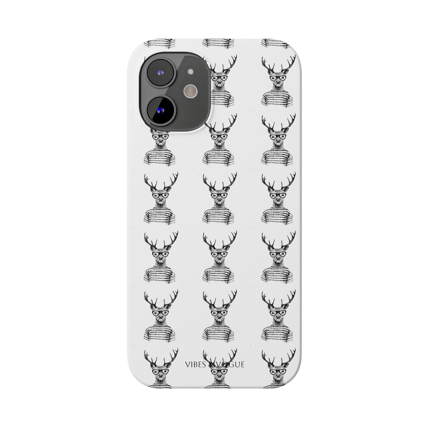 Stylish Slim Phone Case with Cool Stag Design