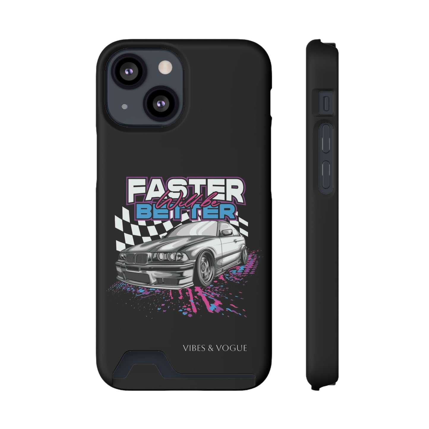 Racer Phone Case with Card Holder - Fast & Furious Motif