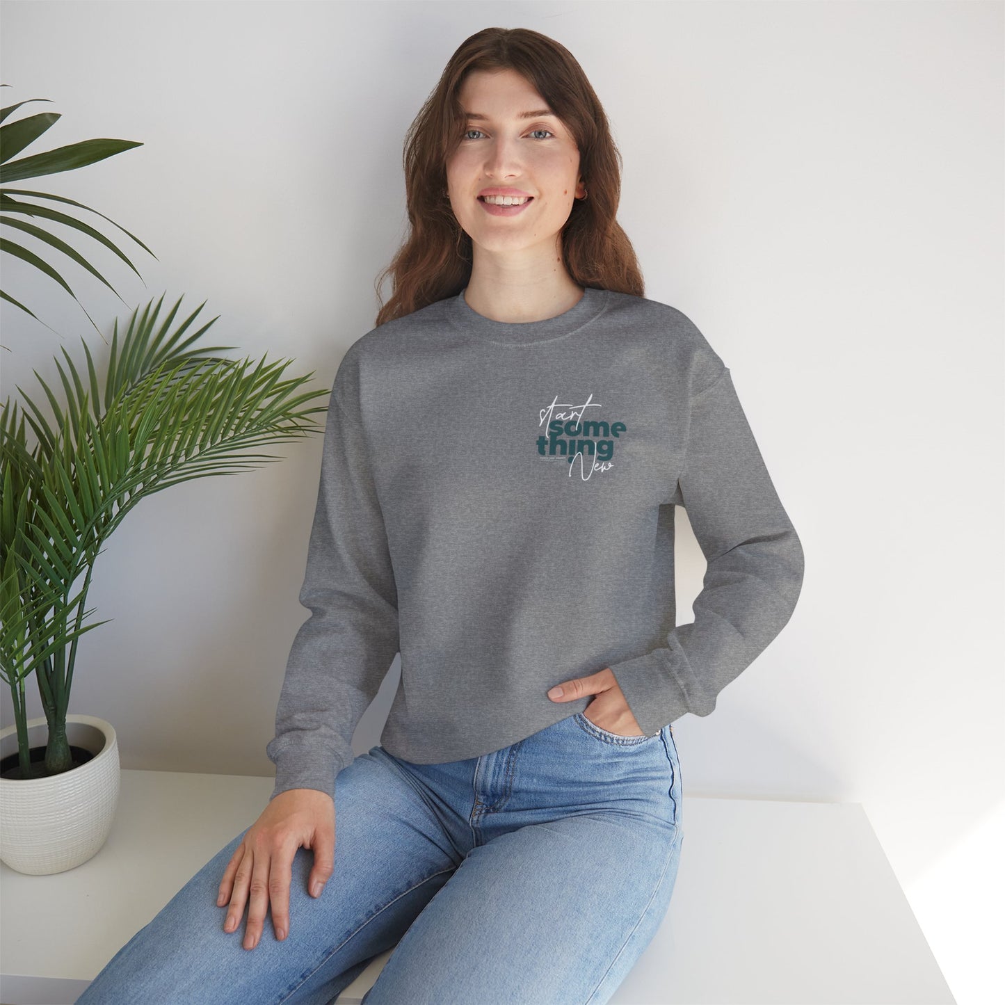 Minimal 'Do Something' Crewneck Sweatshirt