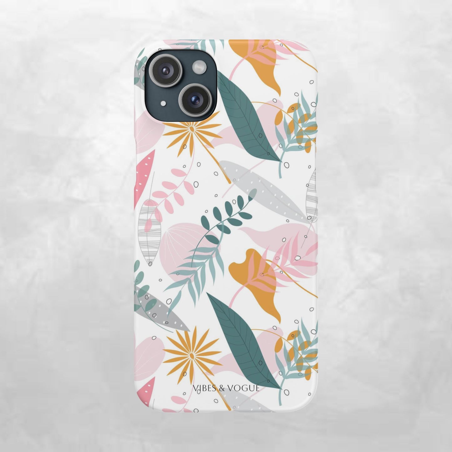 Floral Snap Case - Stylish Phone Protector with Botanical Design