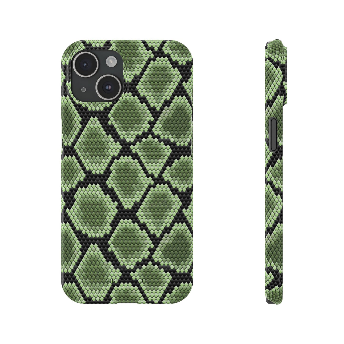 Sleek Green Snake Skin Slim Phone Case - Stylish & Protective for All Occasions