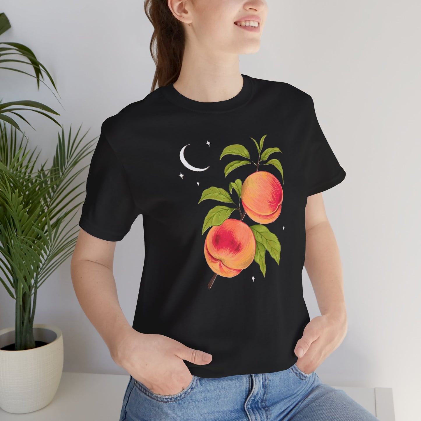 Peachy Summer Vibes Tee - Unisex Jersey Short Sleeve Shirt, Casual Wear, Gift for Her, Summer Fashion, Peach Design, Birthday Gift