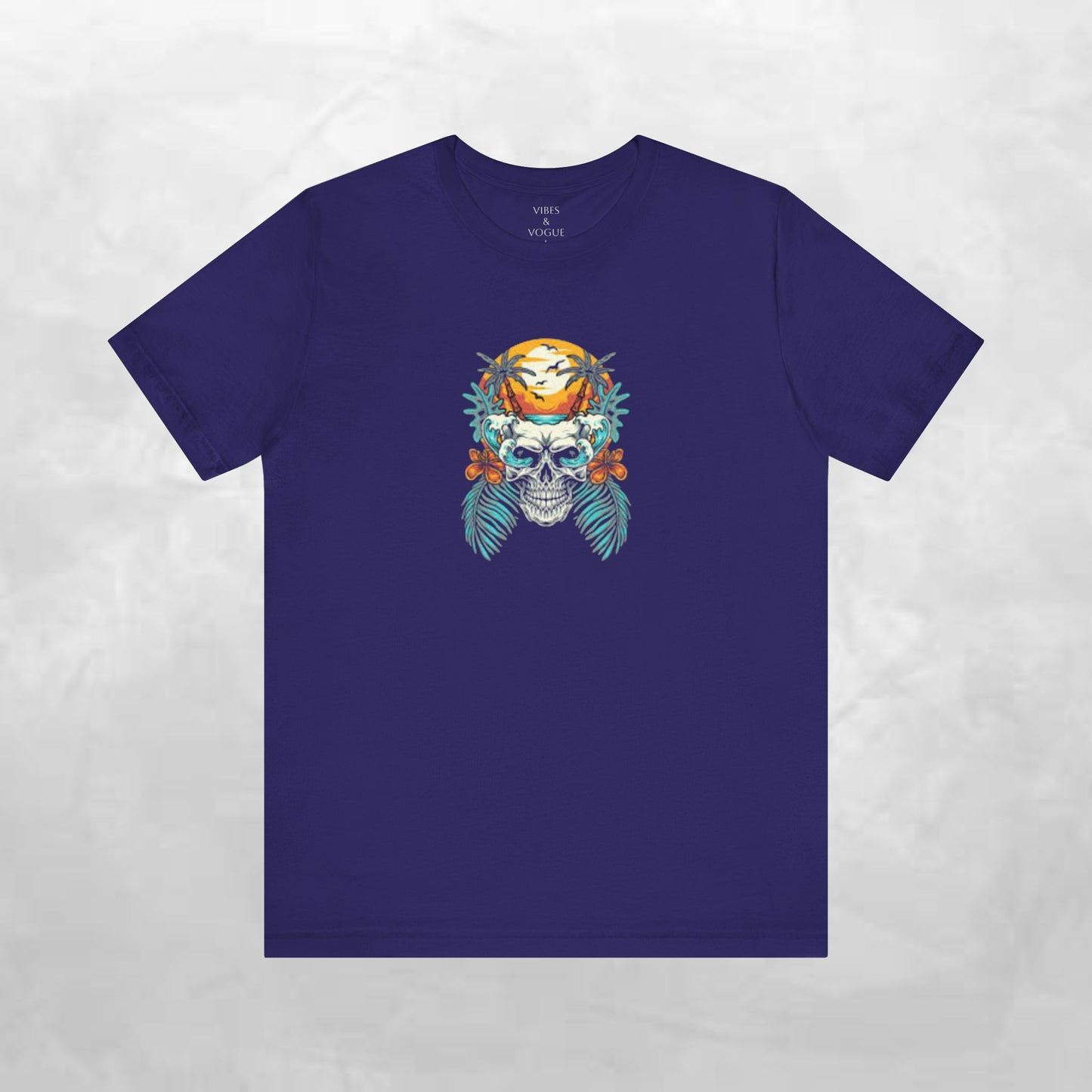 Vibes Tee - Unisex Jersey Short Sleeve T-Shirt with Skull Design