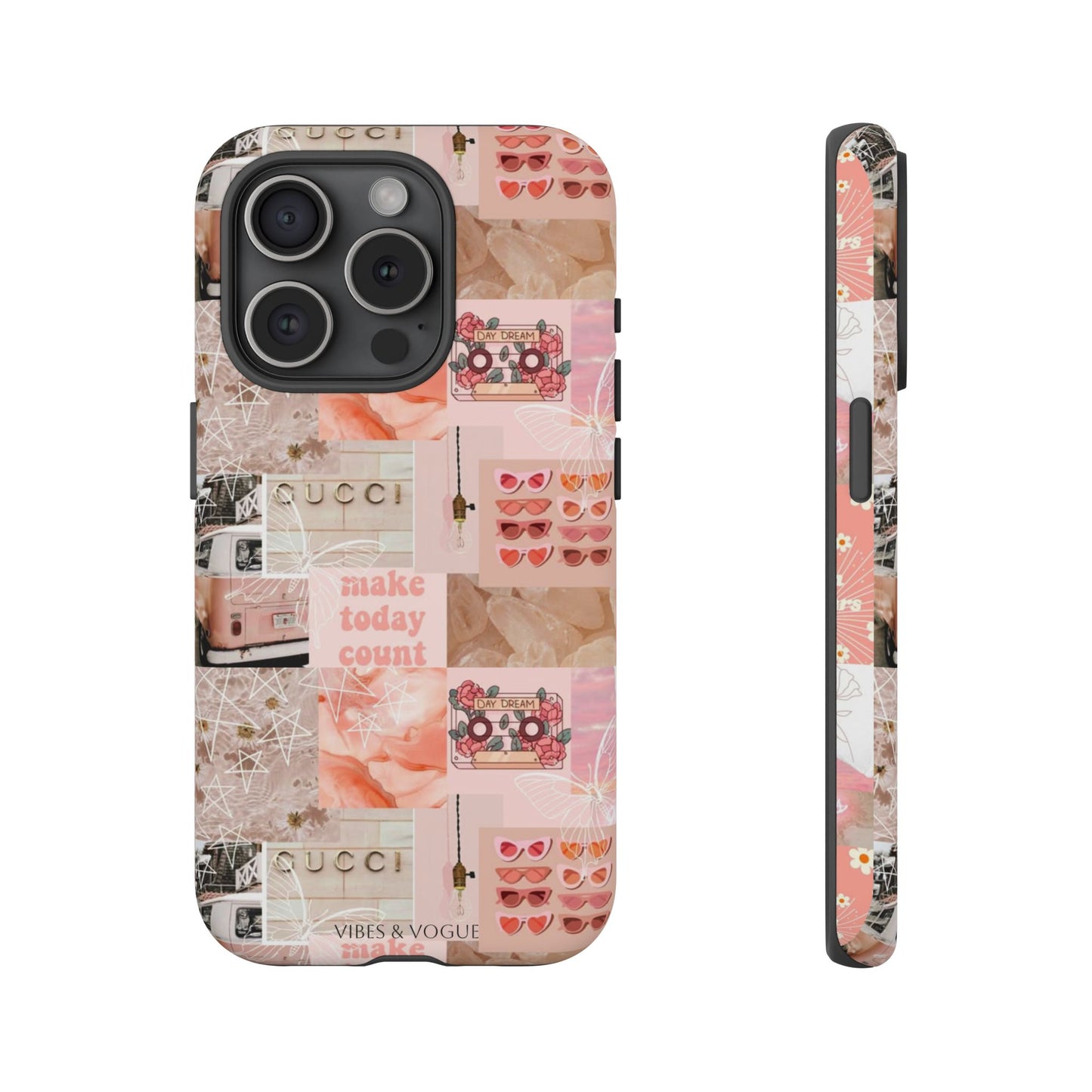Stylish Phone Case for Trendsetters, Customizable Smartphone Cover, Vibes & Vogue Design, Floral Aesthetic Gift, Unique Tech Accessory