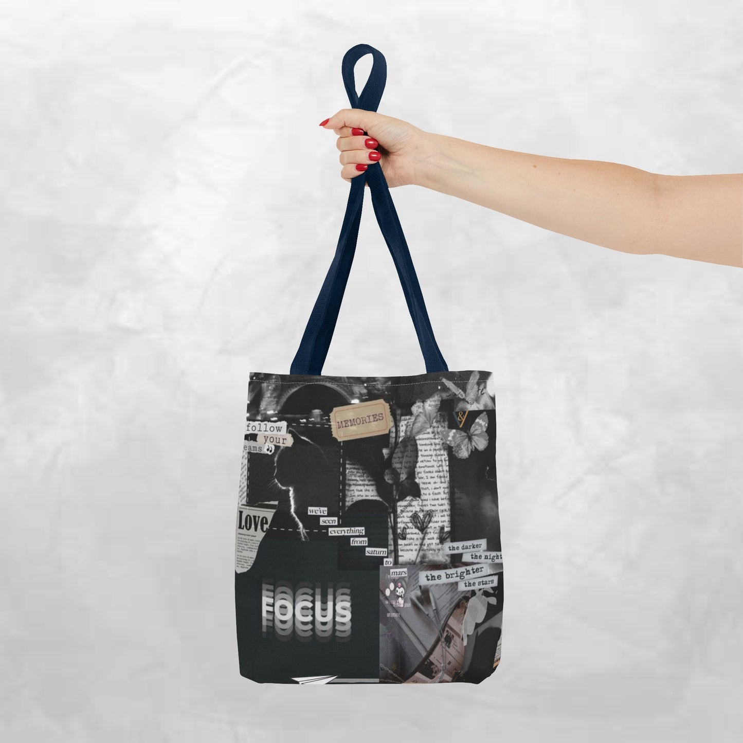 Artistic Tote Bag | Vintage Aesthetic, Collage Design, Sustainable Fashion, Trendy Gift, Eco-Friendly Accessory