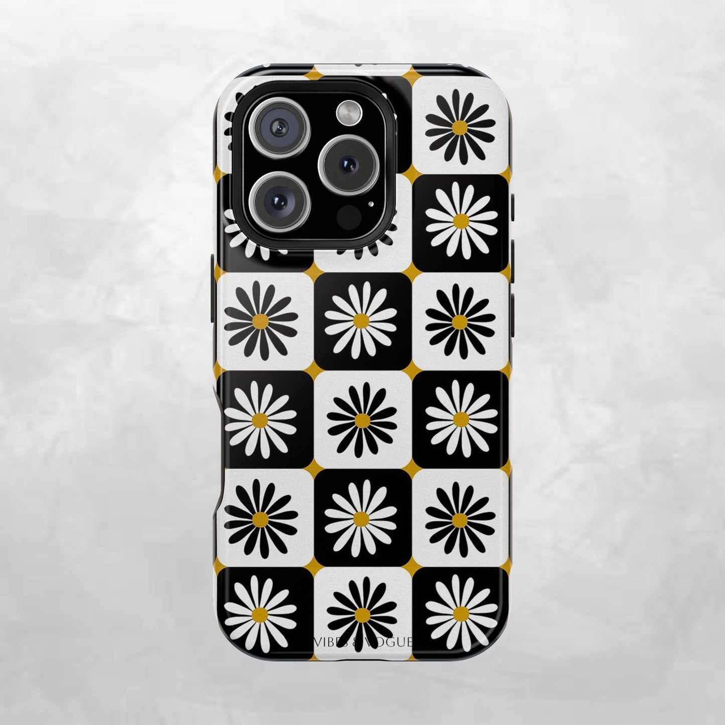Retro Daisy Magnetic Tough Case - Stylish Protection for Your Phone