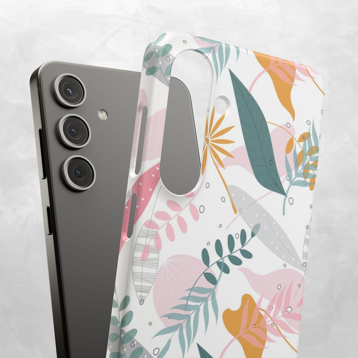 Floral Snap Case - Stylish Phone Protector with Botanical Design