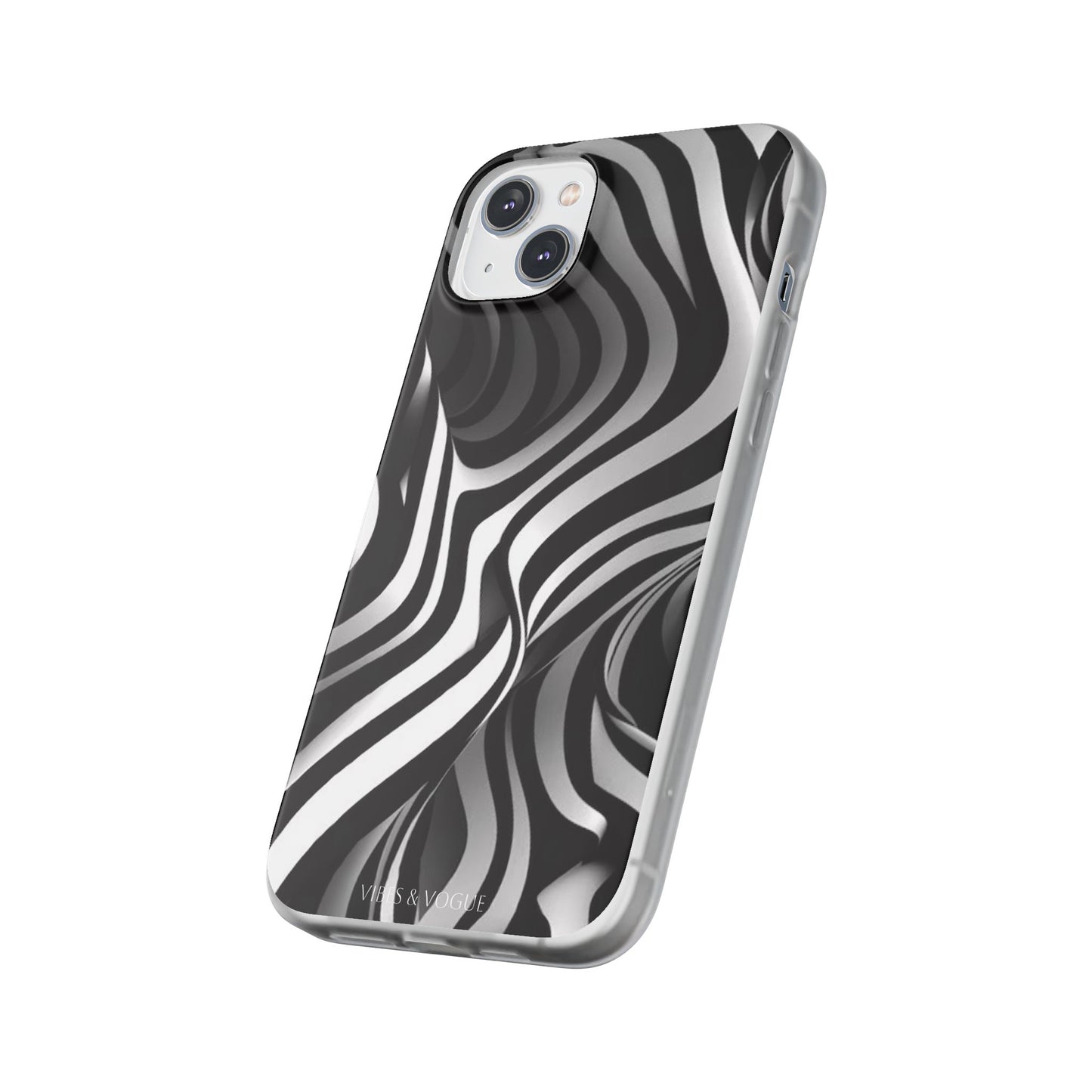Stylish Phone Cases, Trendy Flexi Cases for iPhone, Black and White Art Case, Gifts for Him/Her, Phone Accessories, Unique Design