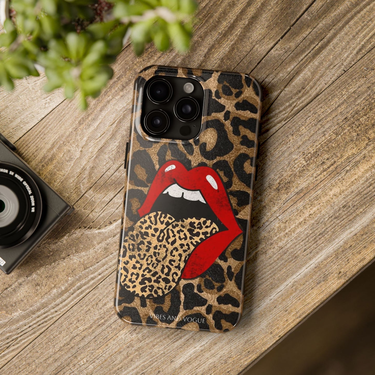 Leopard Lip Tough Phone Case — Bold Animal Print Phone Cover