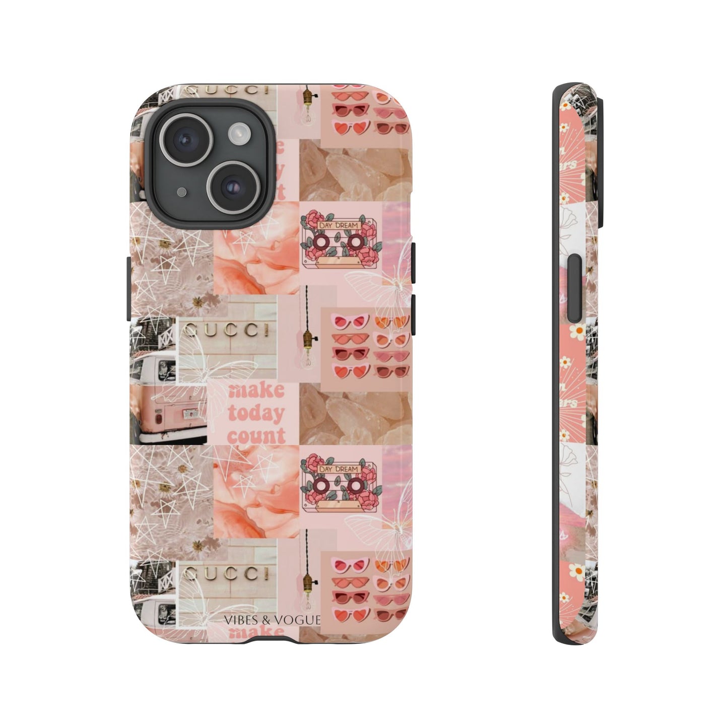 Stylish Phone Case for Trendsetters, Customizable Smartphone Cover, Vibes & Vogue Design, Floral Aesthetic Gift, Unique Tech Accessory