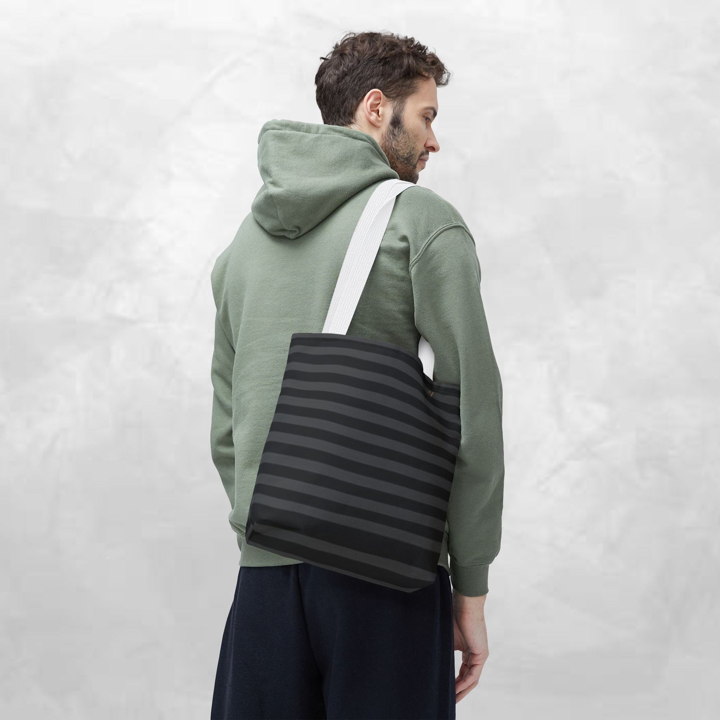 Chic Striped Tote Bag, Fashionable Handbag, Everyday Essentials, Eco-Friendly Shopping Bag, Travel Companion, Gift for Her