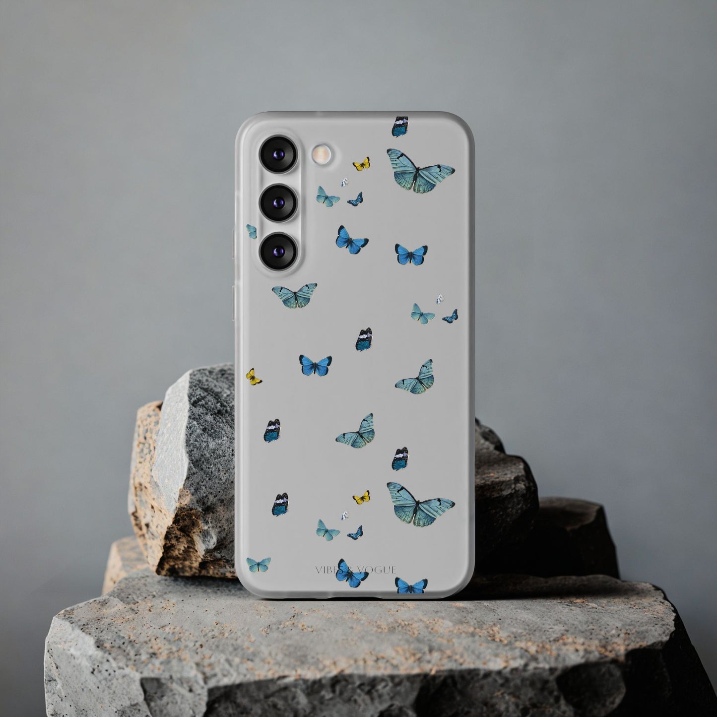Butterfly Vibes Phone Case, Flexible Phone Cover, Elegant Phone Accessory, Gift for Nature Lovers, Spring Decor, Eco-Friendly Case