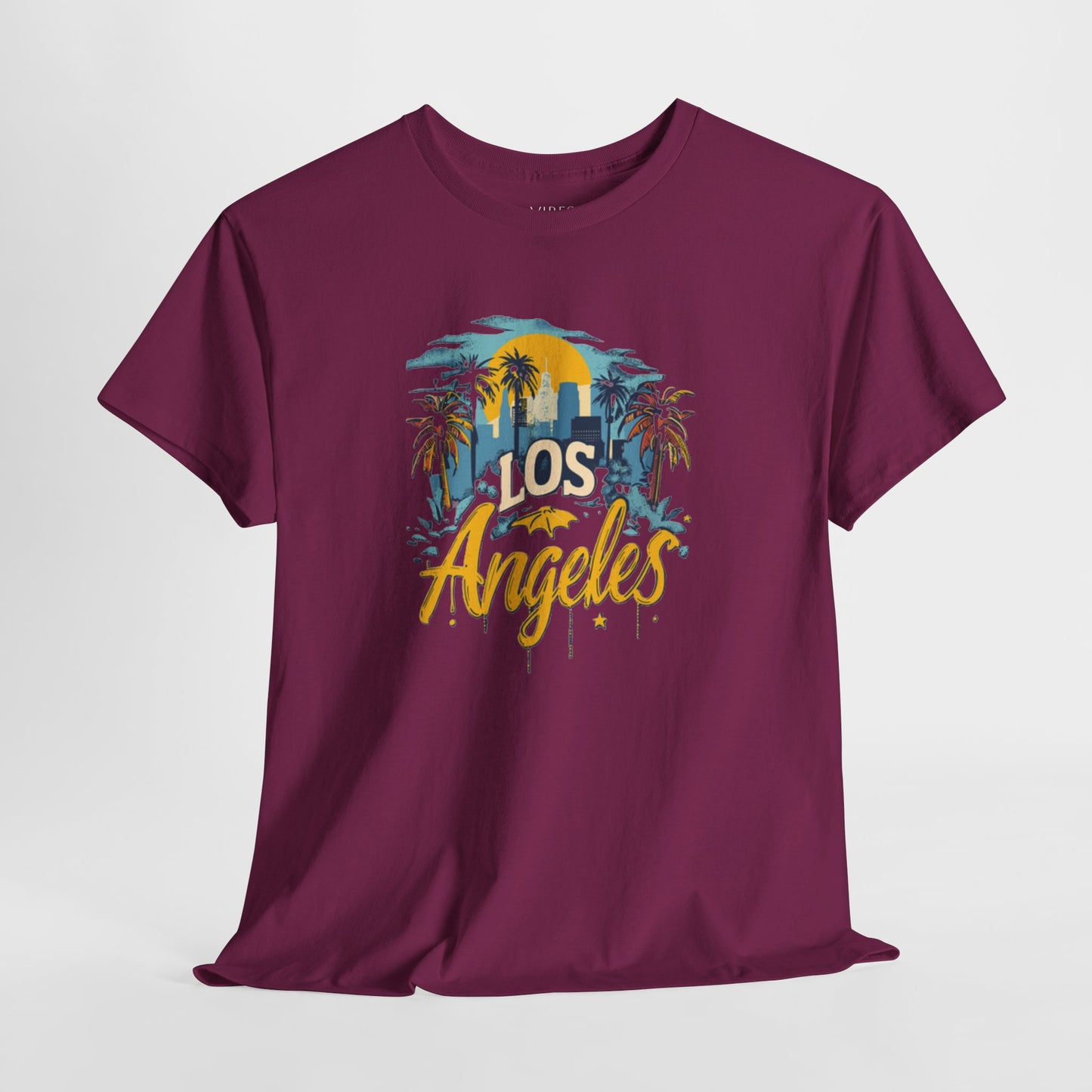 Los Angeles Sunset Unisex Heavy Cotton Tee - Casual Comfortable Streetwear
