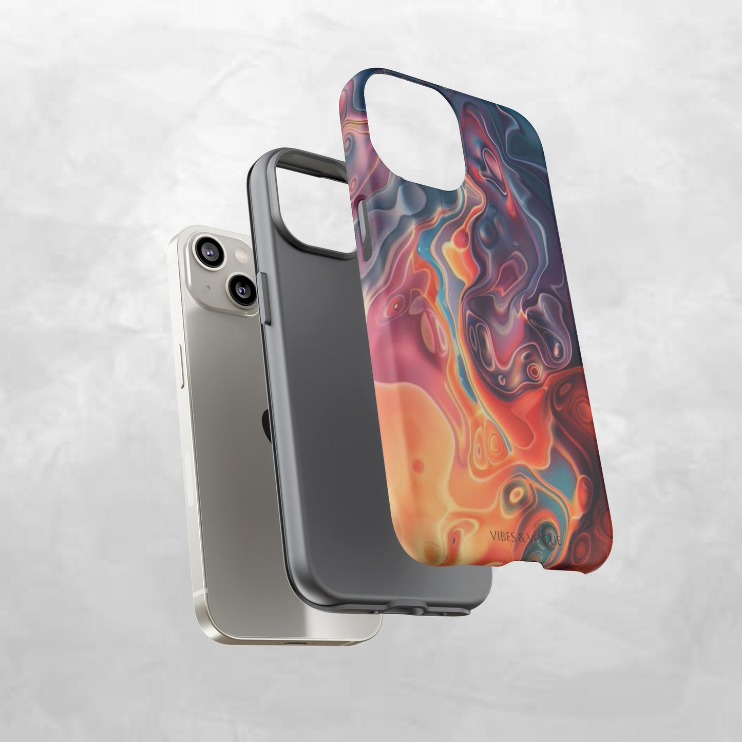 Colorful Phone Case, Abstract Print Cover, Tough Cases for Protection, Gift for Her, Modern Design, Trendy Mobile Accessory