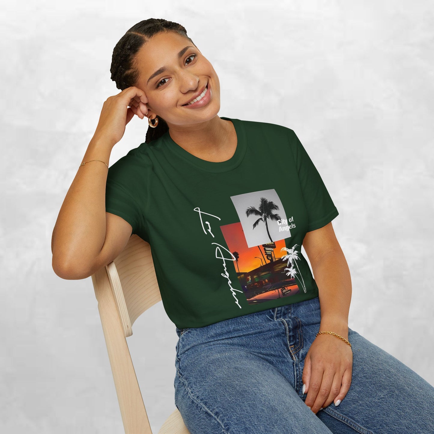 T-Shirt — Tropical Sunset Los Angeles Palm Tree Tee
