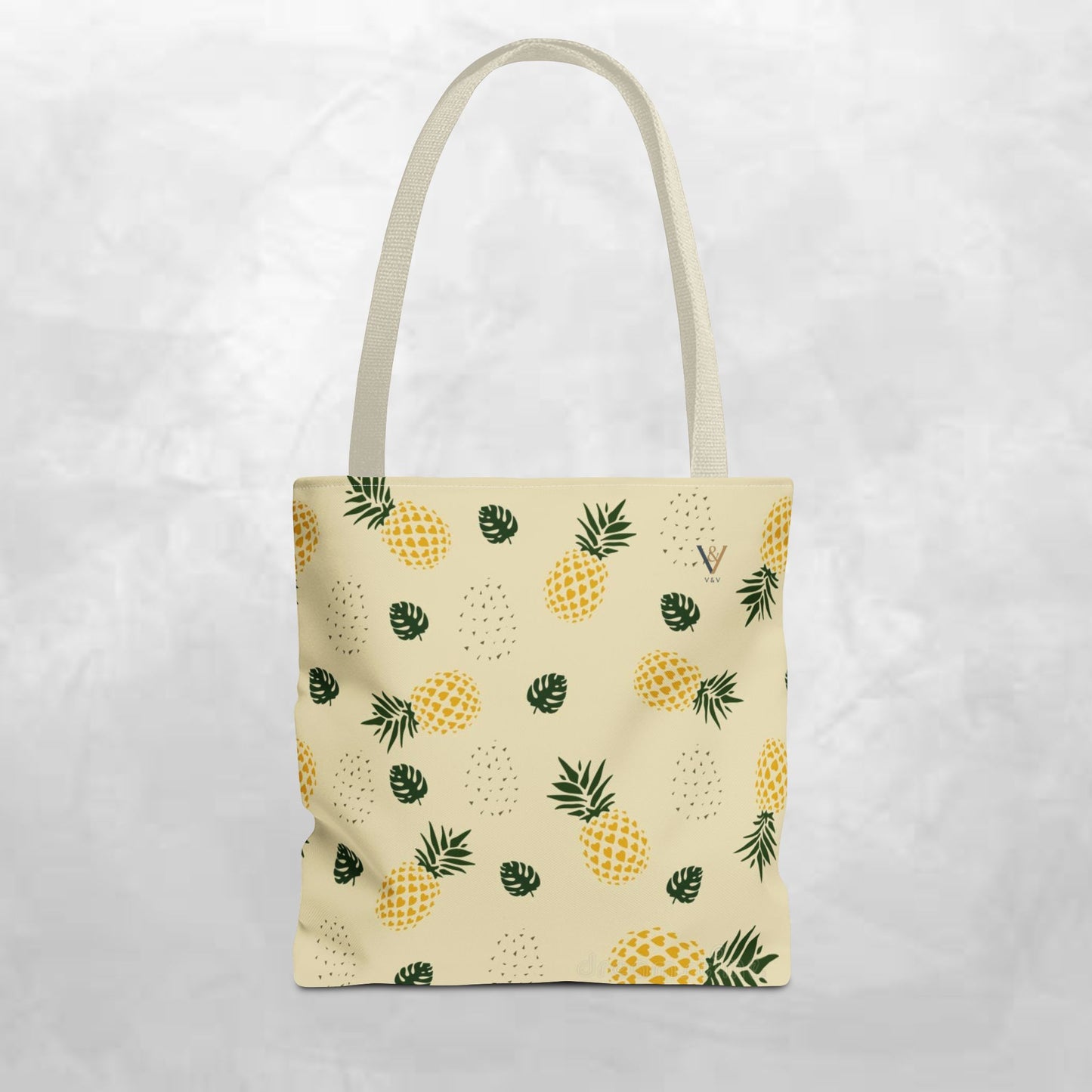Pineapple Print Tote Bag, Eco-Friendly Carryall, Beach Bag, Summer Vibes, Gift for Her, Reusable Shopper