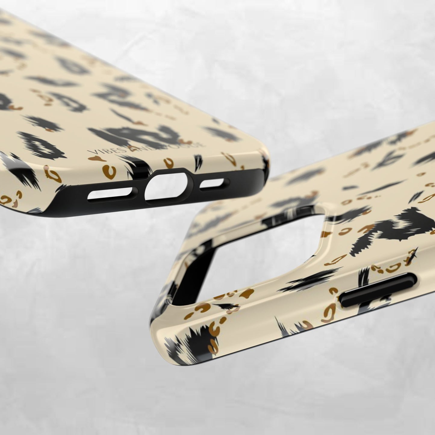 Leopard Splash Tough Phone Case — Protective Animal Print iPhone Cover