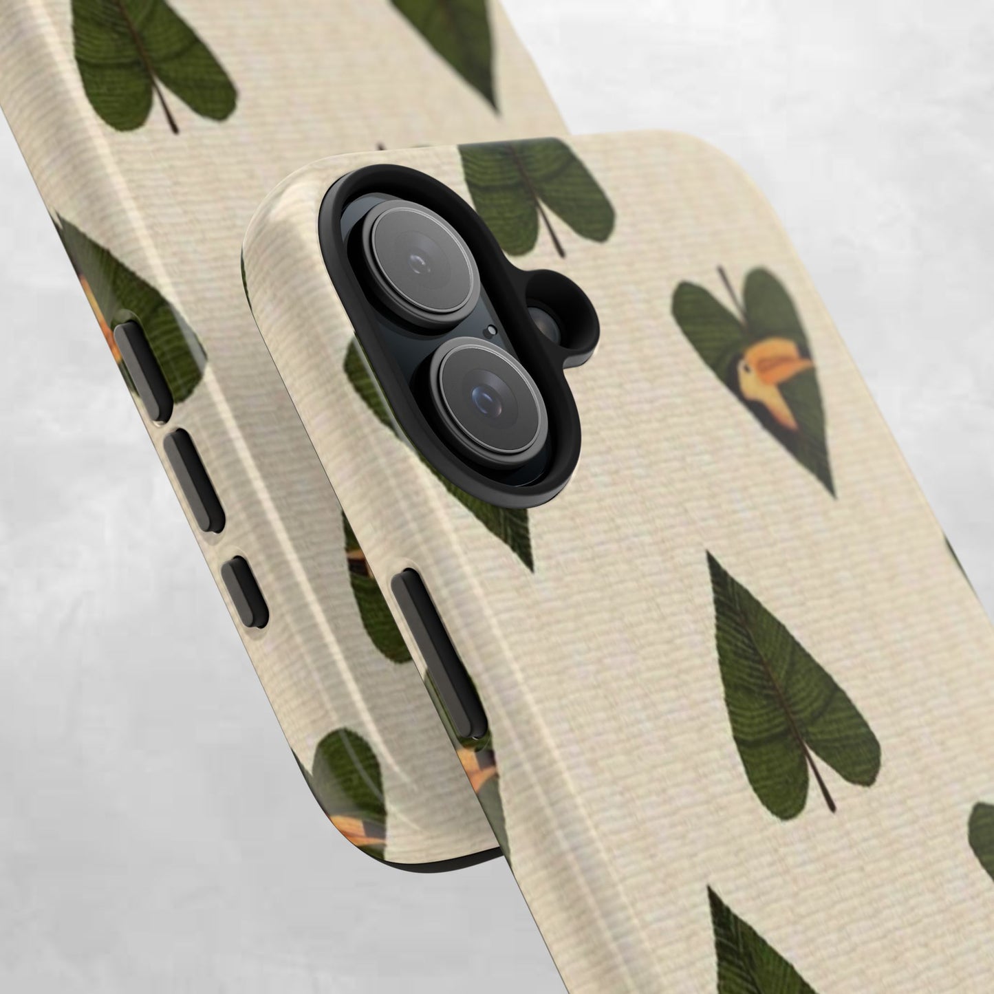 Tough Phone Case — Green Leaf Heart Pattern Tough Phone Case (Vibes and Vogue)
