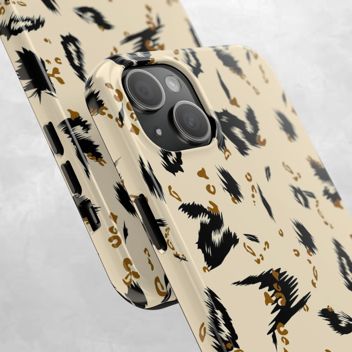 Leopard Splash Tough Phone Case — Protective Animal Print iPhone Cover