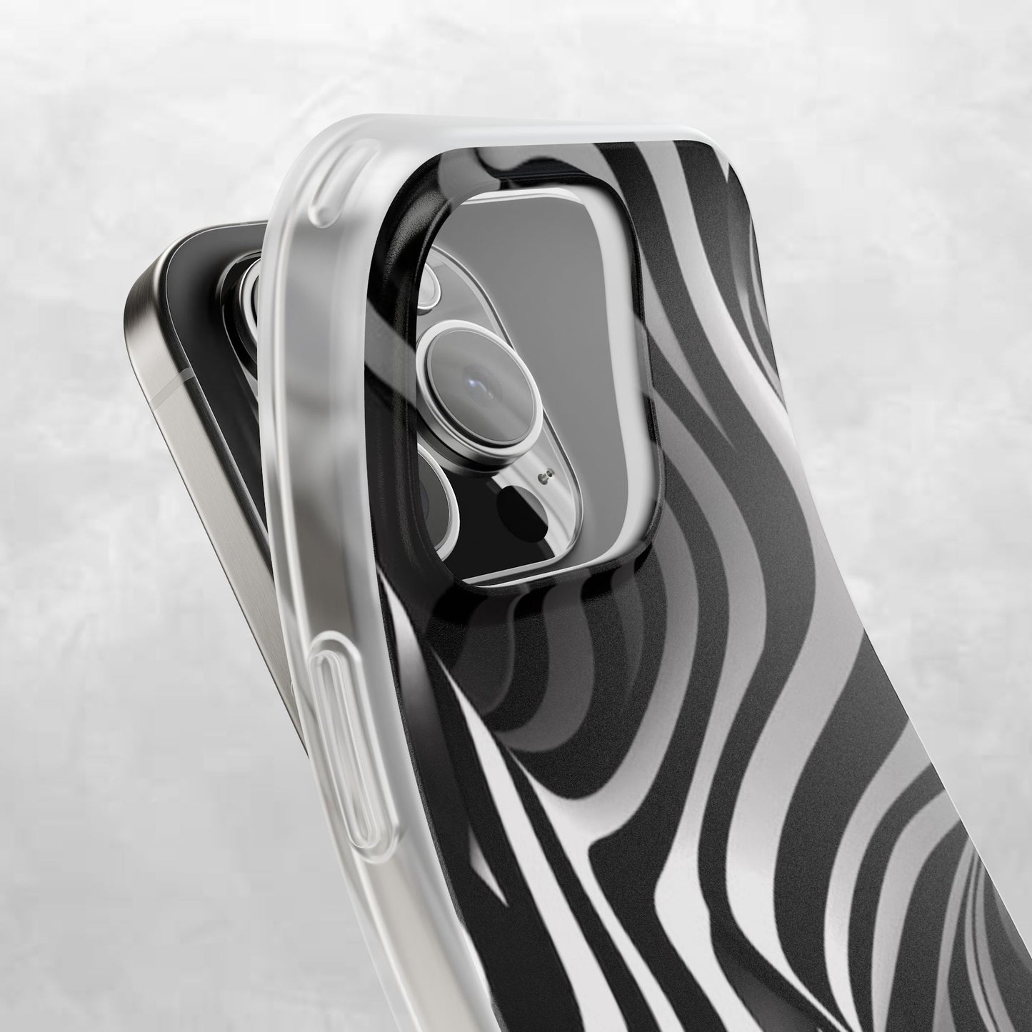 Stylish Phone Cases, Trendy Flexi Cases for iPhone, Black and White Art Case, Gifts for Him/Her, Phone Accessories, Unique Design