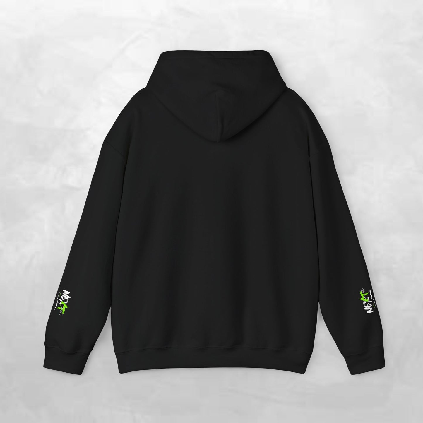 Next Wave Hoodie — Black Streetwear Hoodie with Neon Green Graphic