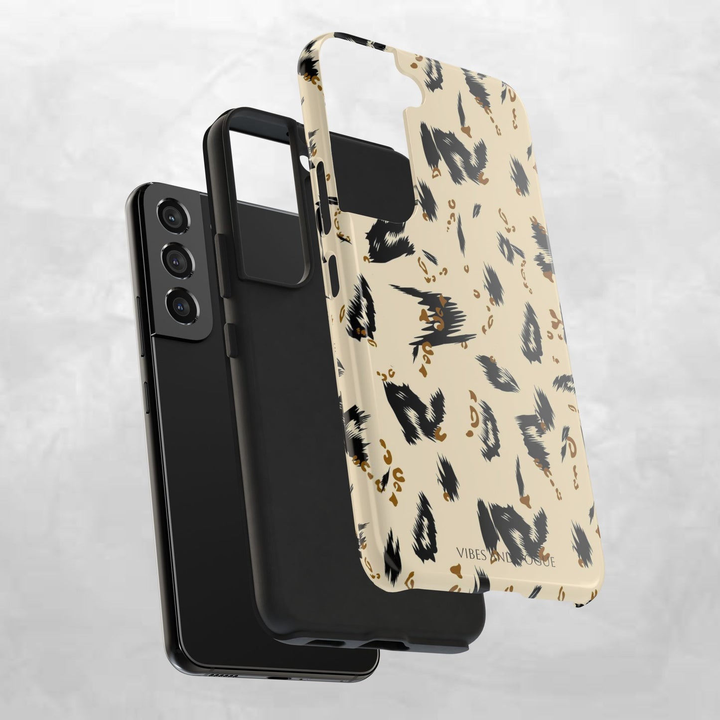 Leopard Splash Tough Phone Case — Protective Animal Print iPhone Cover