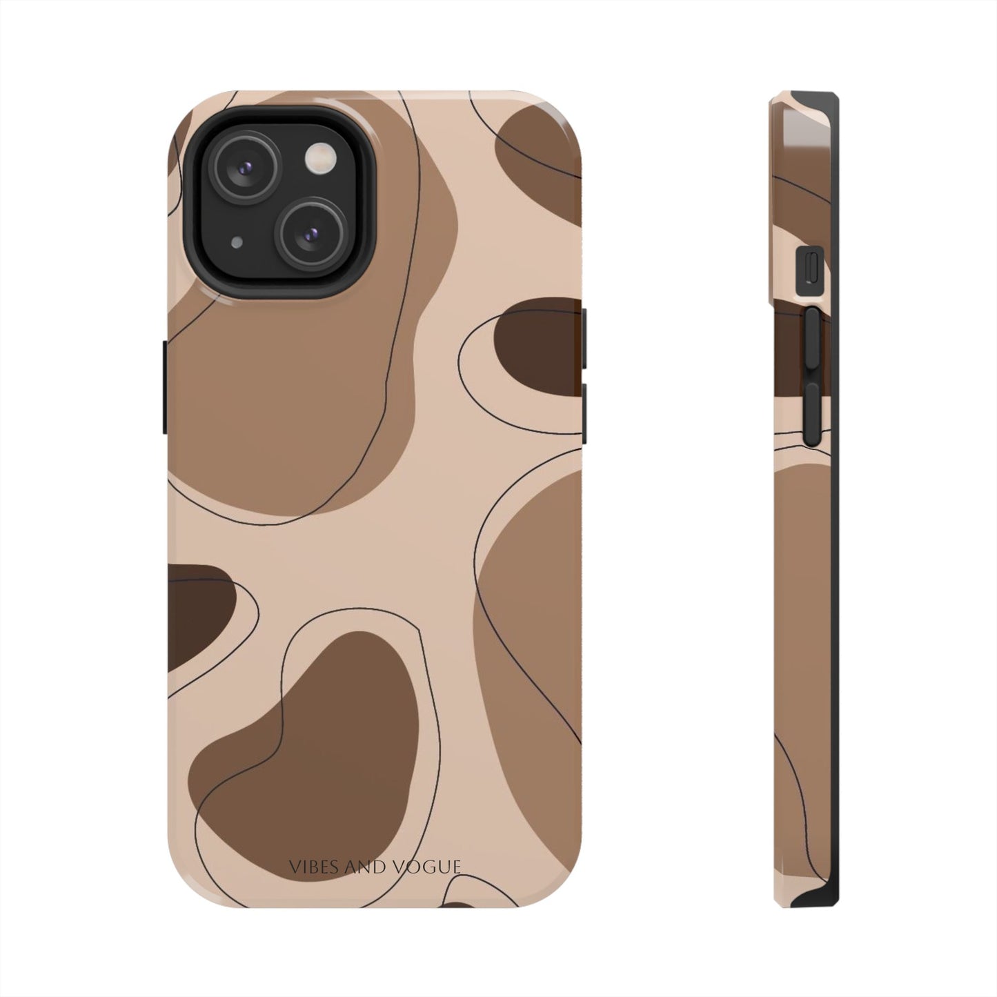 Abstract Brown Cowhide Tough Phone Case
