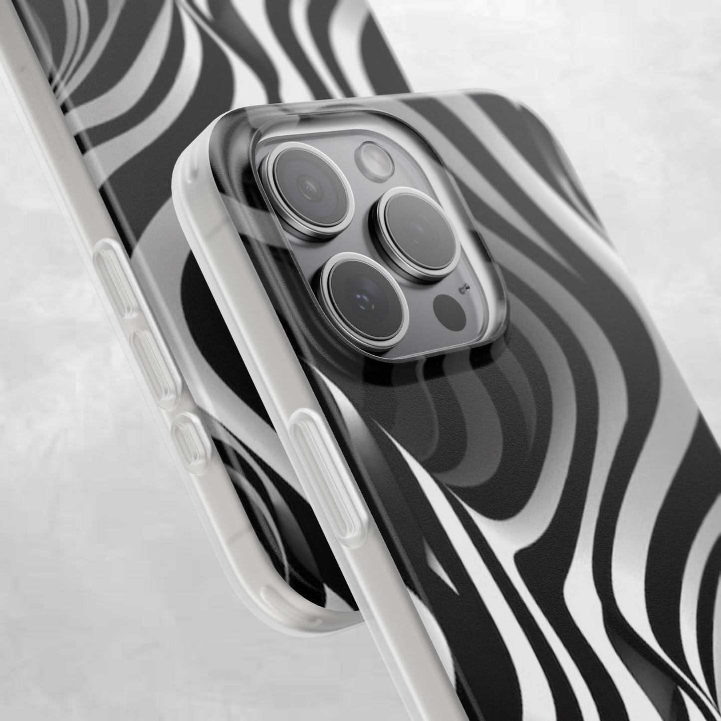 Stylish Phone Cases, Trendy Flexi Cases for iPhone, Black and White Art Case, Gifts for Him/Her, Phone Accessories, Unique Design