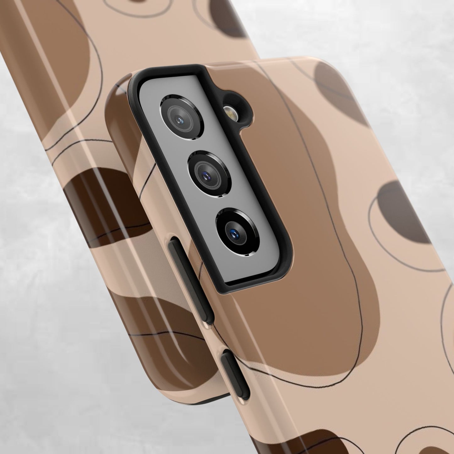 Abstract Brown Cowhide Tough Phone Case