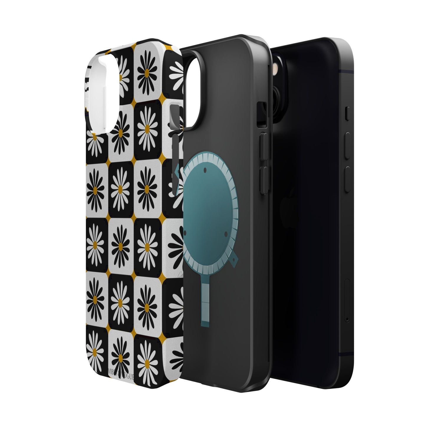 Retro Daisy Magnetic Tough Case - Stylish Protection for Your Phone