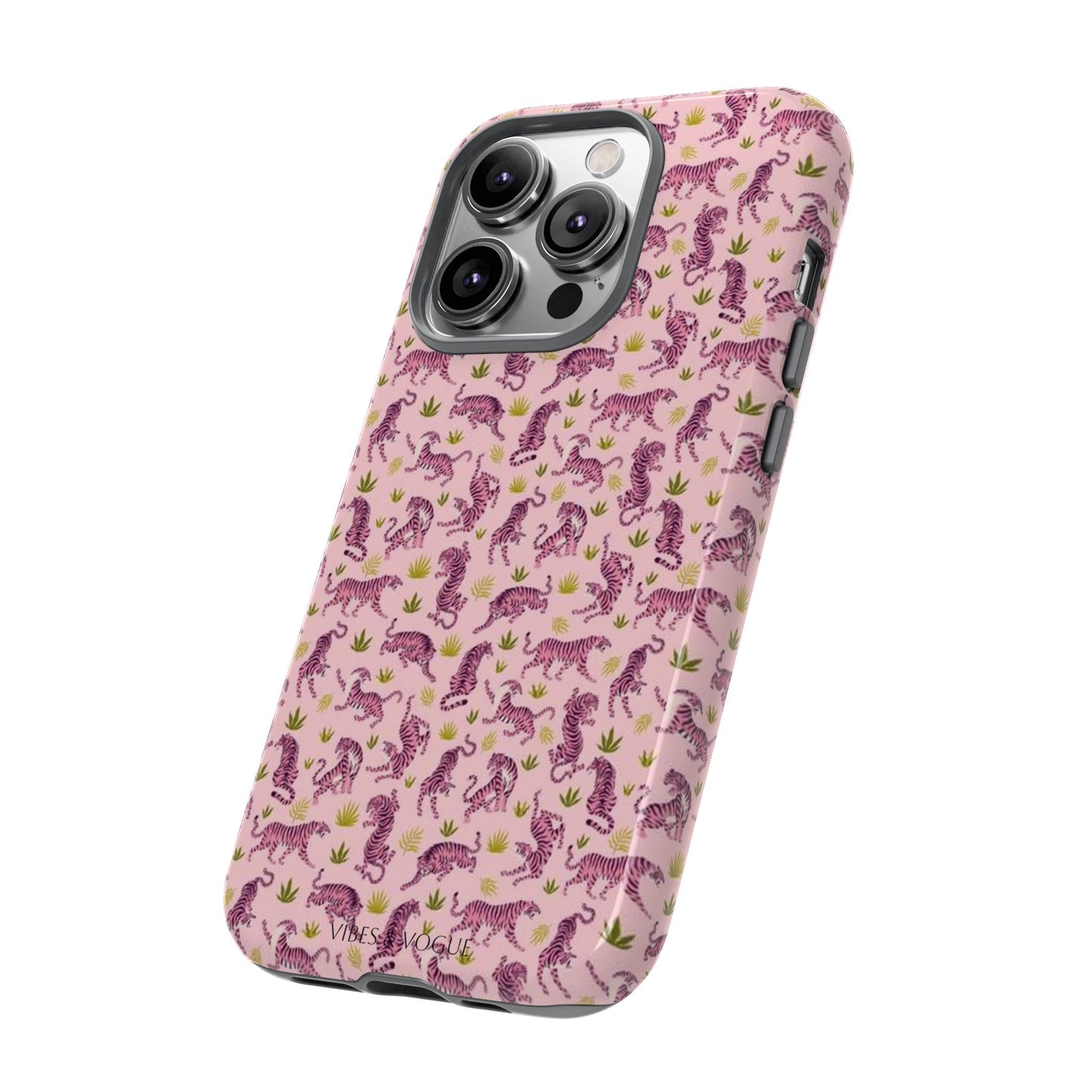 Pink Tiger Pattern Phone Case - Tough Cases
