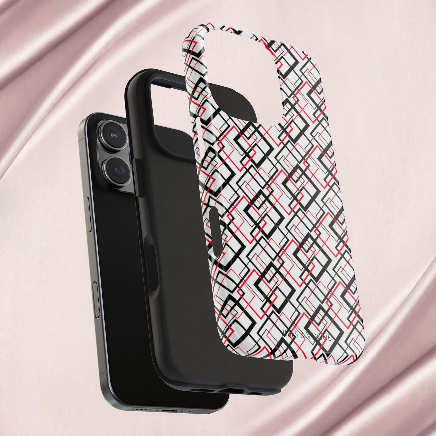 Stylish Geometric Tough Phone Case - Modern Design for Trendsetters