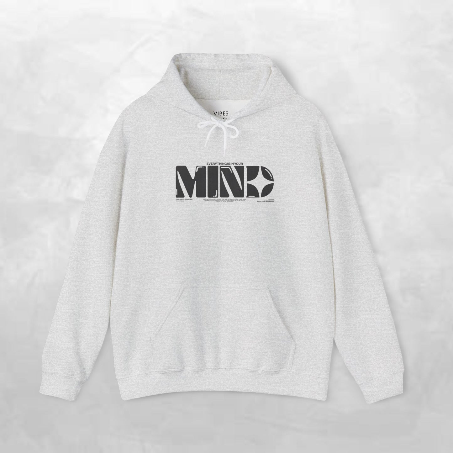 Mind Logo Hoodie — Minimalist Black Typography Pullover