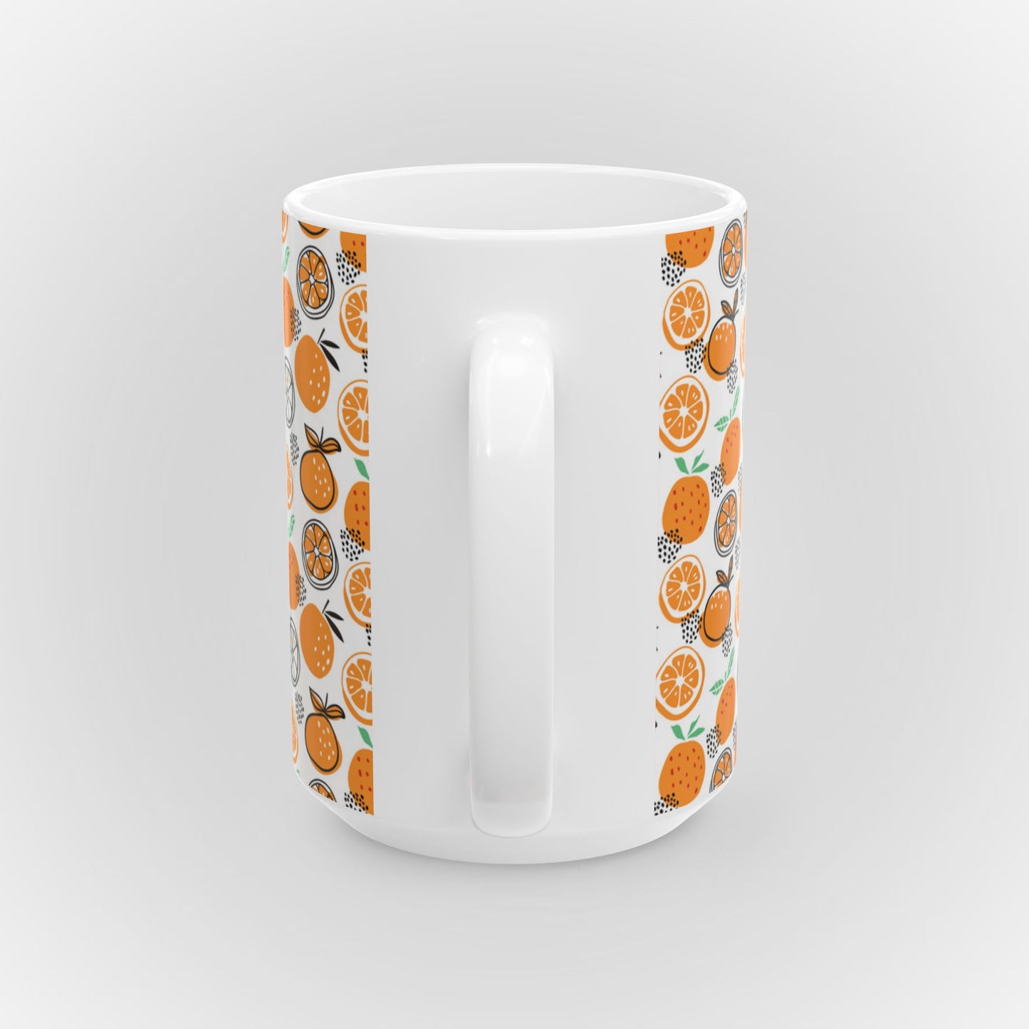 Citrus Patterned Ceramic Mug - Perfect for Summer Sips!